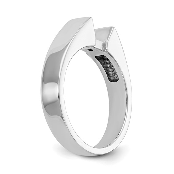 14k White Gold Peg Set 4.5mm Wide Solitaire Engagement Ring Mounting