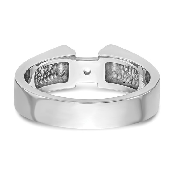 14k White Gold Peg Set 5.5mm Wide Solitaire Engagement Ring Mounting