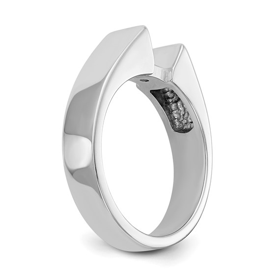 14k White Gold Peg Set 5.5mm Wide Solitaire Engagement Ring Mounting