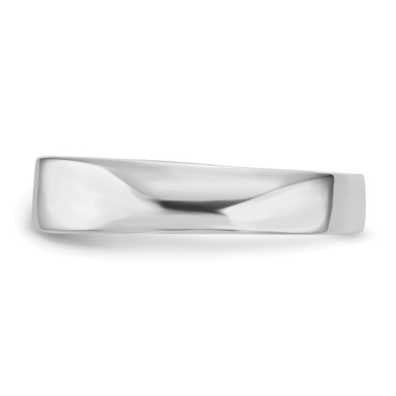 14k White Gold Peg Set 5.5mm Wide Solitaire Engagement Ring Mounting