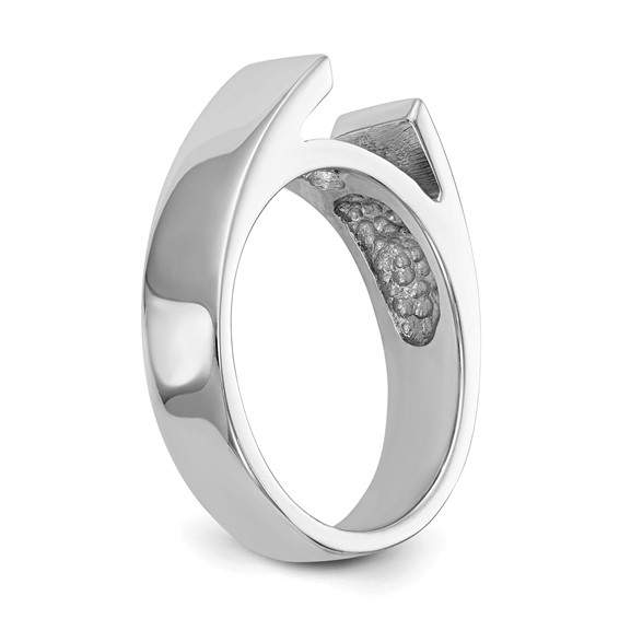 14k White Gold Peg Set 5.5mm Wide Solitaire Engagement Ring Mounting