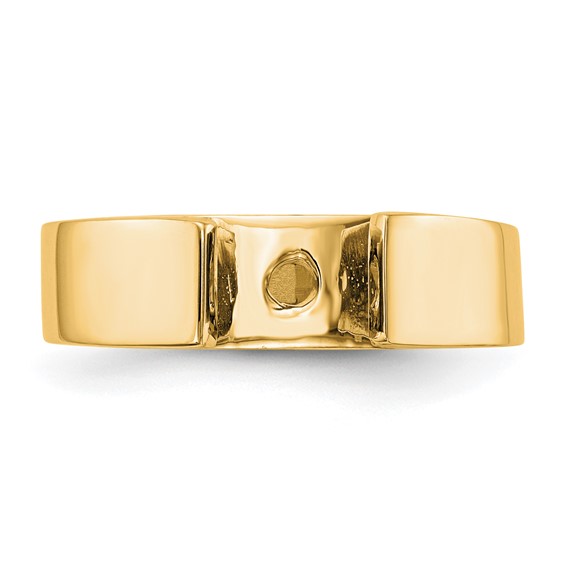 14k Yellow Gold Peg Set Solitaire Engagement Ring Mounting