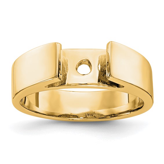 14k Yellow Gold Peg Set Solitaire Engagement Ring Mounting