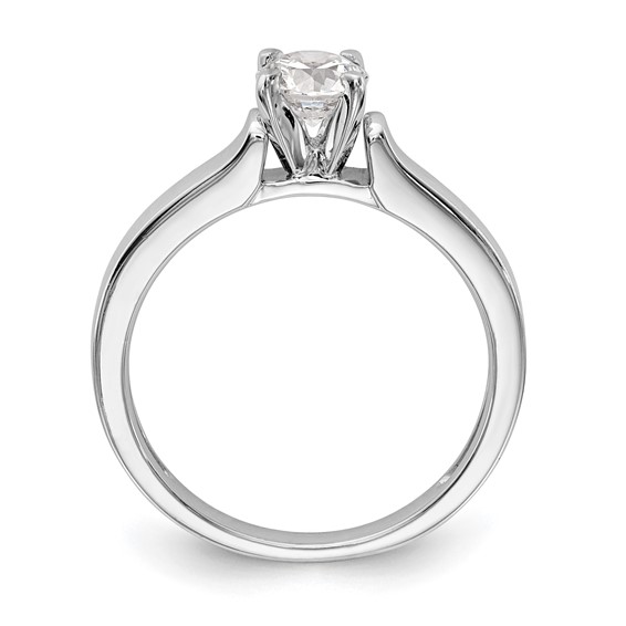 14k White Gold Peg Set 3.00mm Wide Solitaire Engagement Ring Mounting