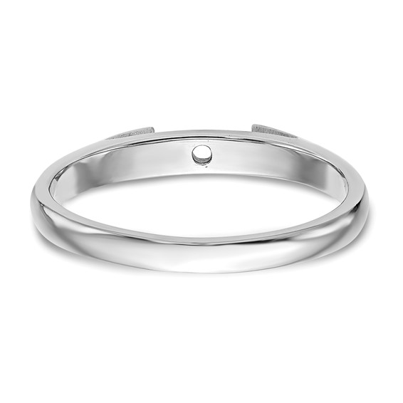 14k White Gold Peg Set Solitaire Engagement Ring Mounting