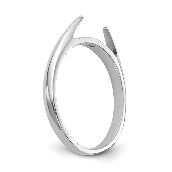 14k White Gold Peg Set Solitaire Engagement Ring Mounting