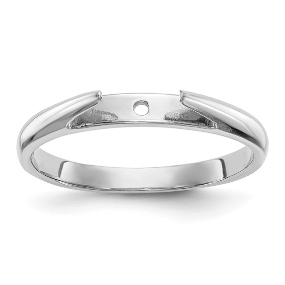 14k White Gold Peg Set Solitaire Engagement Ring Mounting