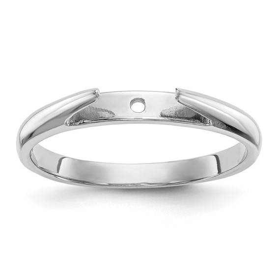 14k White Gold Peg Set Solitaire Engagement Ring Mounting