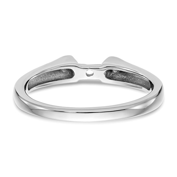 14k White Gold Peg Set 3.8mm Solitaire Engagement Ring Mounting