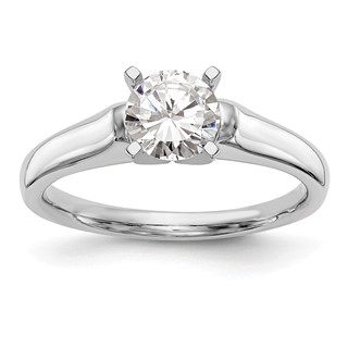 14k White Gold Peg Set 4.8mm Solitaire Engagement Ring Mounting