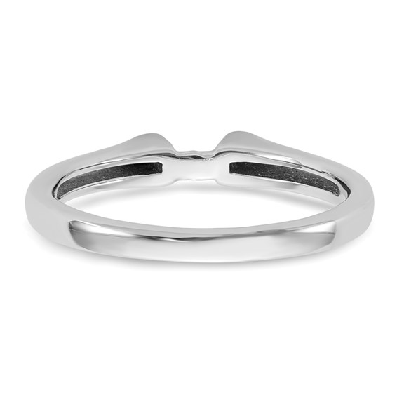 14k White Gold Peg Set 3.1mm Solitaire Engagement Ring Mounting