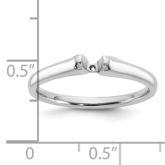 14k White Gold Peg Set 3.1mm Solitaire Engagement Ring Mounting