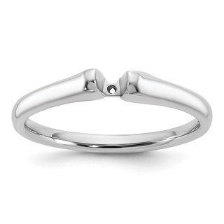 14k White Gold Peg Set 3.1mm Solitaire Engagement Ring Mounting