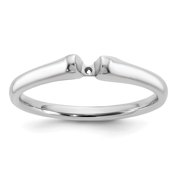 14k White Gold Peg Set 3.1mm Solitaire Engagement Ring Mounting