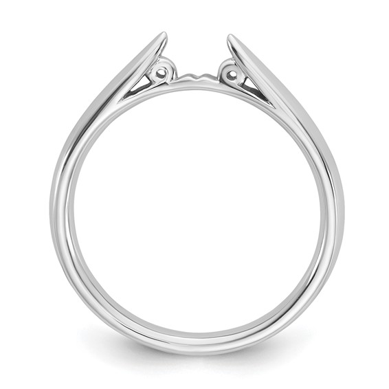 14k White Gold Peg Set 3.5mm Solitaire Engagement Ring Mounting