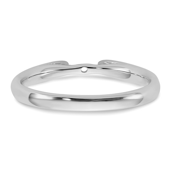 14k White Gold Peg Set 3.5mm Solitaire Engagement Ring Mounting