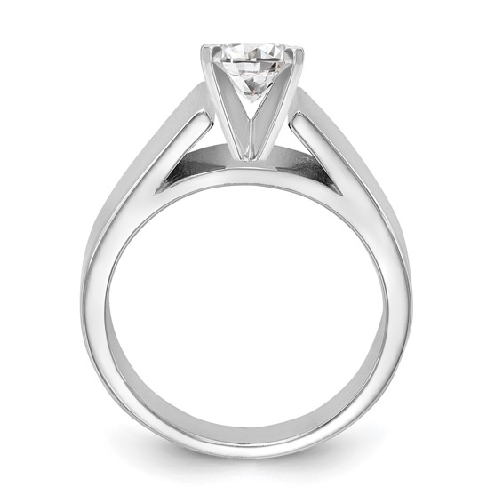 14k White Gold Peg Set 4.5mm Solitaire Engagement Ring Mounting