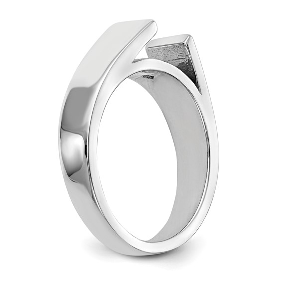 14k White Gold Peg Set 4.5mm Solitaire Engagement Ring Mounting