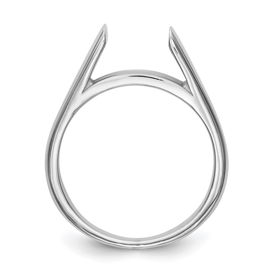 14k White Gold Peg Set 6.5mm Solitaire Engagement Ring Mounting