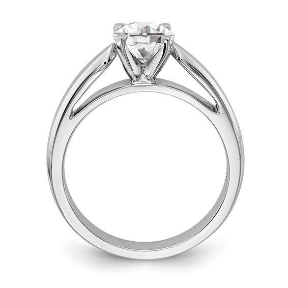 14k White Gold Peg Set Solitaire Engagement Ring Mounting