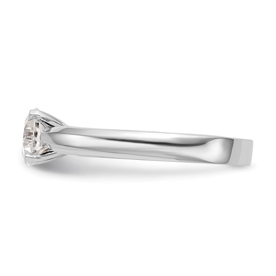 14k White Gold Peg Set Solitaire Engagement Ring Mounting