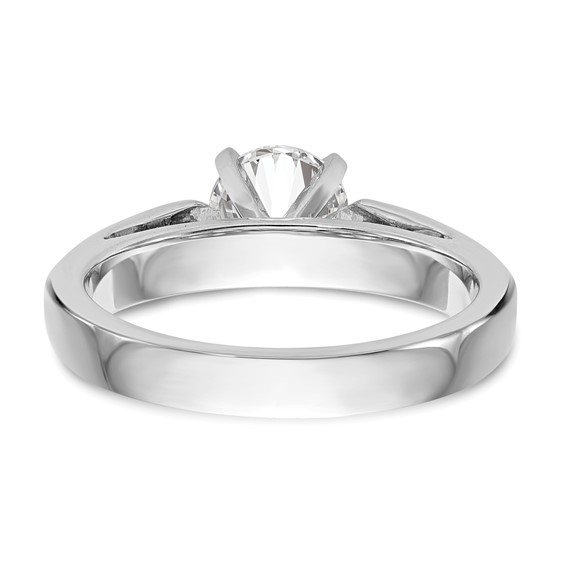 14k White Gold Peg Set Solitaire Engagement Ring Mounting