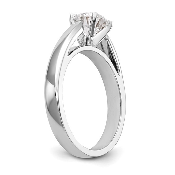 14k White Gold Peg Set Solitaire Engagement Ring Mounting
