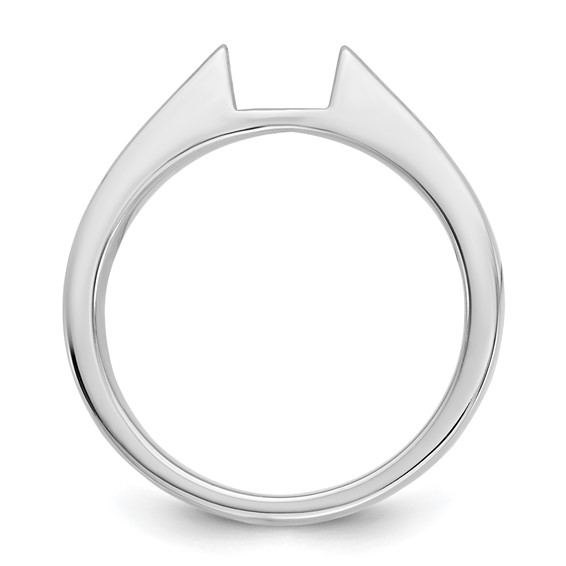 14k White Gold Peg Set 4.5mm Solitaire Engagement Ring Mounting