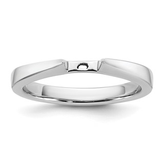 14k White Gold Peg Set 4.5mm Solitaire Engagement Ring Mounting