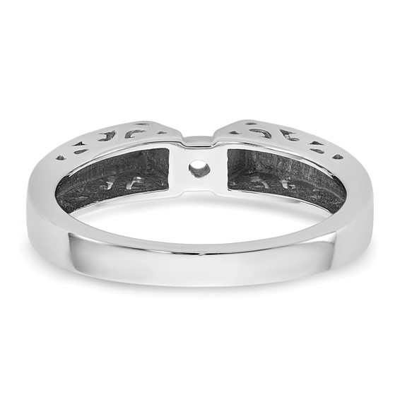 14k White Gold Peg Set Filigree Solitaire Engagement Ring Mounting