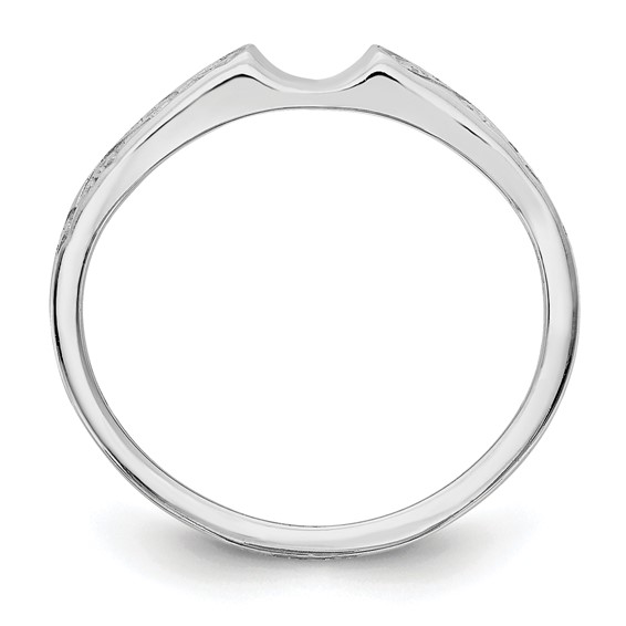 14k White Gold Peg Set Vintage Solitaire Engagement Ring Mounting