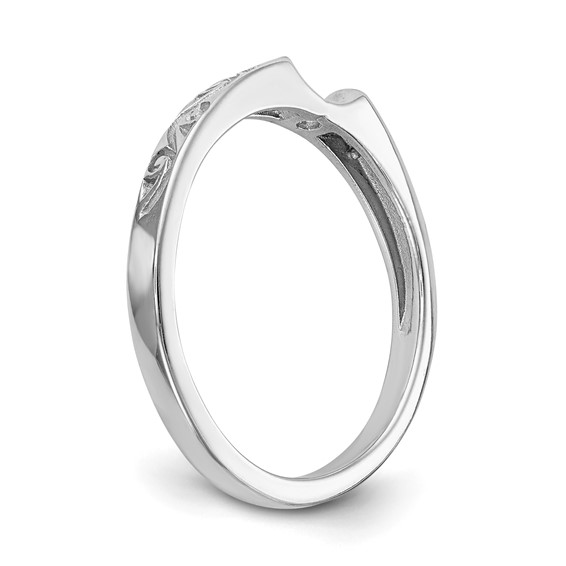 14k White Gold Peg Set Vintage Solitaire Engagement Ring Mounting