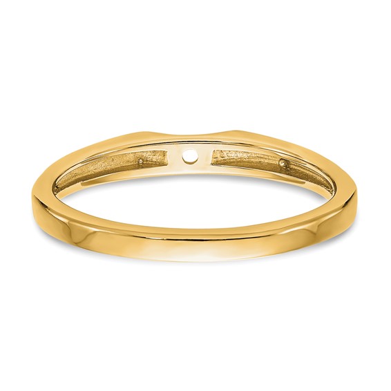 14k Yellow Gold Peg Set Solitaire Engagement Ring Mounting