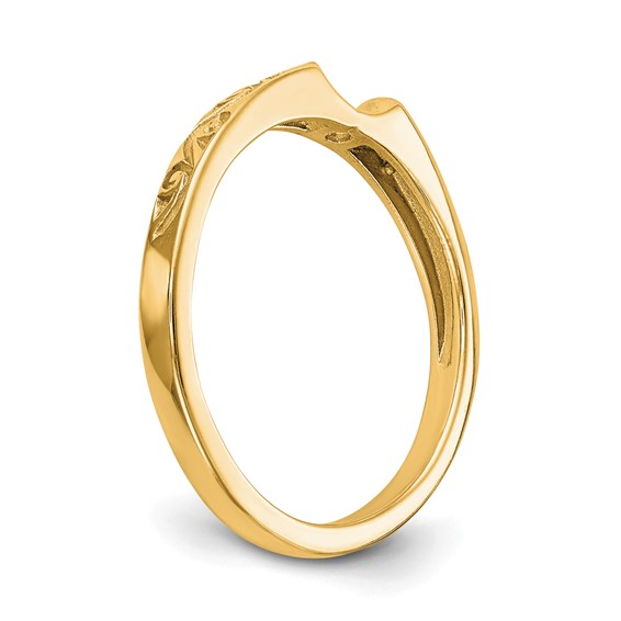 14k Yellow Gold Peg Set Solitaire Engagement Ring Mounting