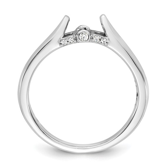 Peg Set Diamond Semi-mount Engagement Rings