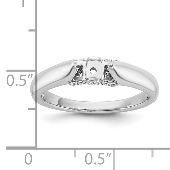 Peg Set Diamond Semi-mount Engagement Rings