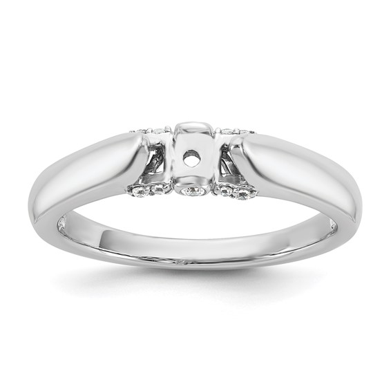 Peg Set Diamond Semi-mount Engagement Rings