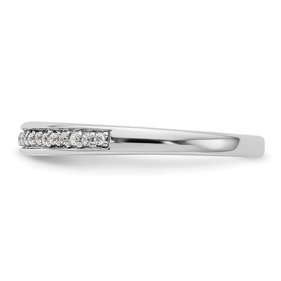 14k White Gold 1/8 carat Diamond Complete Wedding Band