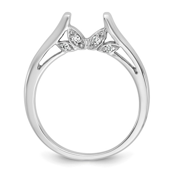 Peg Set Diamond Semi-mount Engagement Rings
