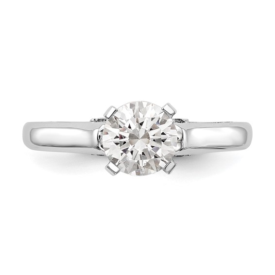 Peg Set Diamond Semi-mount Engagement Rings