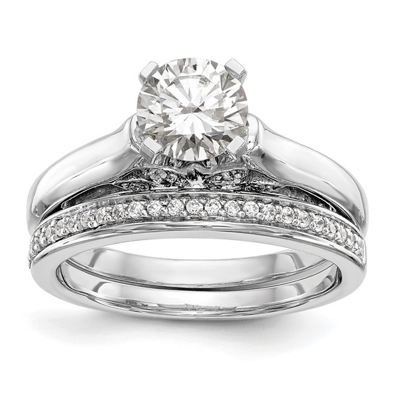 Peg Set Diamond Semi-mount Engagement Rings