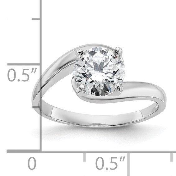 Platinum Peg Set Solitaire Engagement Ring Mounting