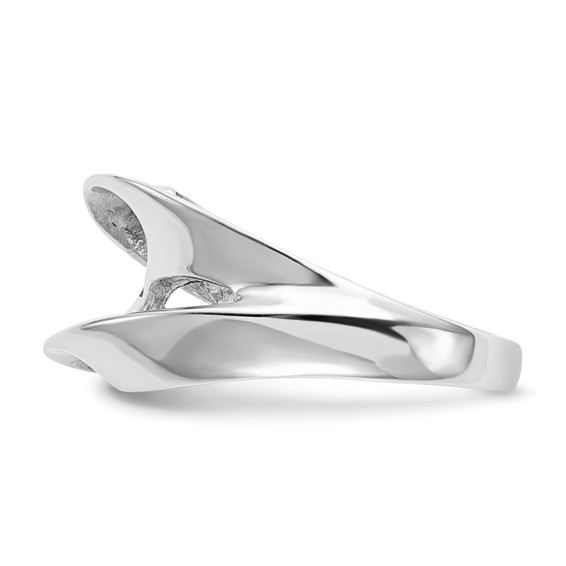 14k White Gold Peg Set Solitaire Engagement Ring Mounting