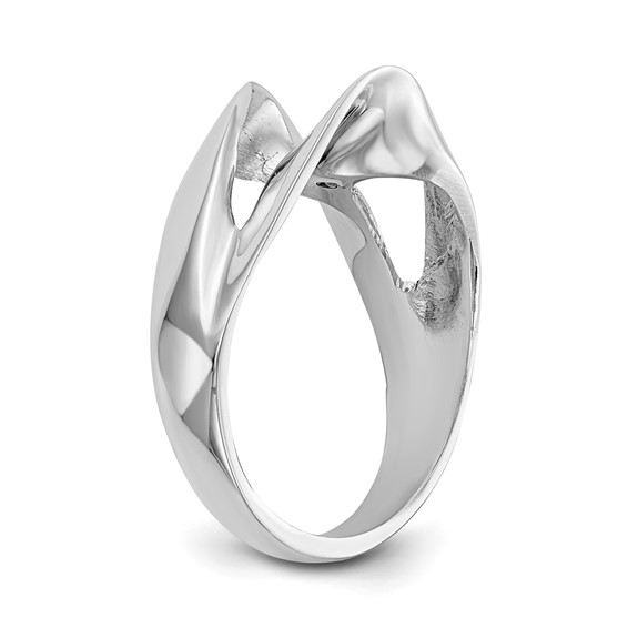 14k White Gold Peg Set Solitaire Engagement Ring Mounting