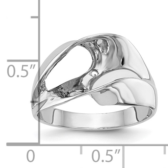 14k White Gold Peg Set Solitaire Engagement Ring Mounting