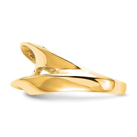 14k Yellow Gold Peg Set Solitaire Engagement Ring Mounting