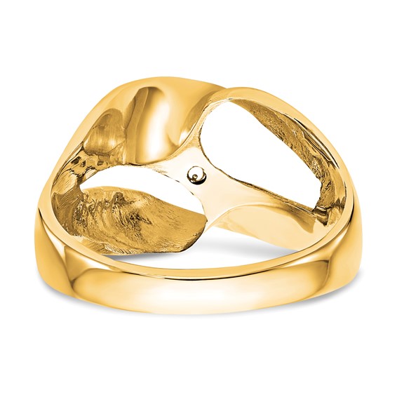 14k Yellow Gold Peg Set Solitaire Engagement Ring Mounting