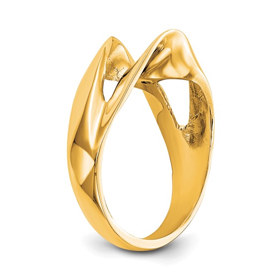 14k Yellow Gold Peg Set Solitaire Engagement Ring Mounting