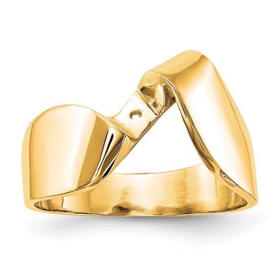 14k Yellow Gold Peg Set Solitaire Engagement Ring Mounting