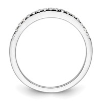 14K White Gold 0.17 Carat Lab Grown Diamond VS SI+ G+ Complete Wedding Band view 2